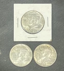x3 1964 Kennedy Half Dollar Coins Lot Of 3 90% Silver FREE SHIPPING