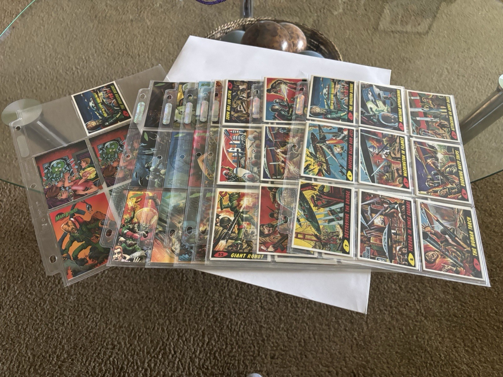 1994 Topps Mars Attacks Archives  Complete Set 100 Cards In Sheets Plus Extras
