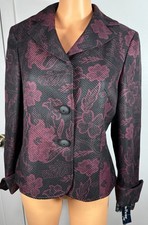 Evan-Picone Women's Red  Black Blazer/Jacket Suit Separate Size 8
