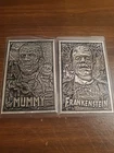 2 troy oz silver.  Lot of 2.  CLASSIC MONSTER. 2025.  FRANK AND THE MUMMY