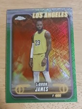 2024-25 Topps Chrome GREEN Refractor #22 LeBron James Lakers NBA Basketball Card