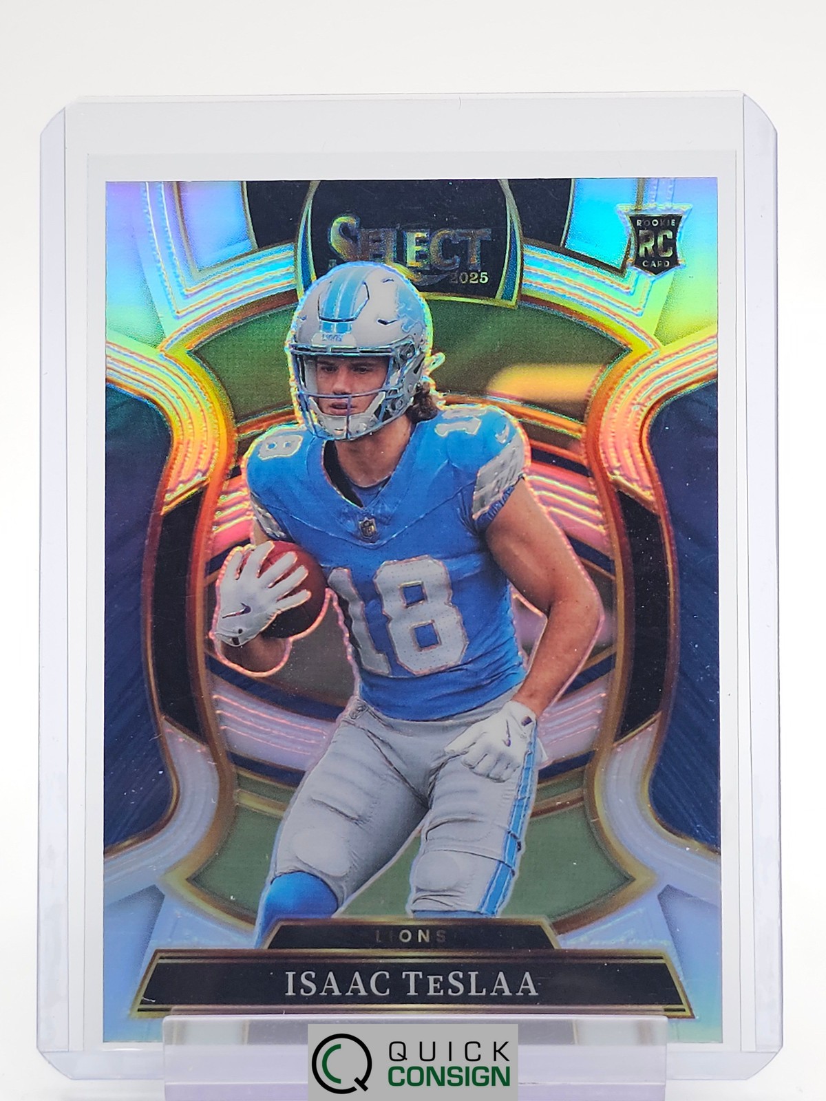 ISAAC TESLAA 2025 SELECT SILVER PRIZM CONCOURSE ROOKIE RC LIONS NFL Q0154