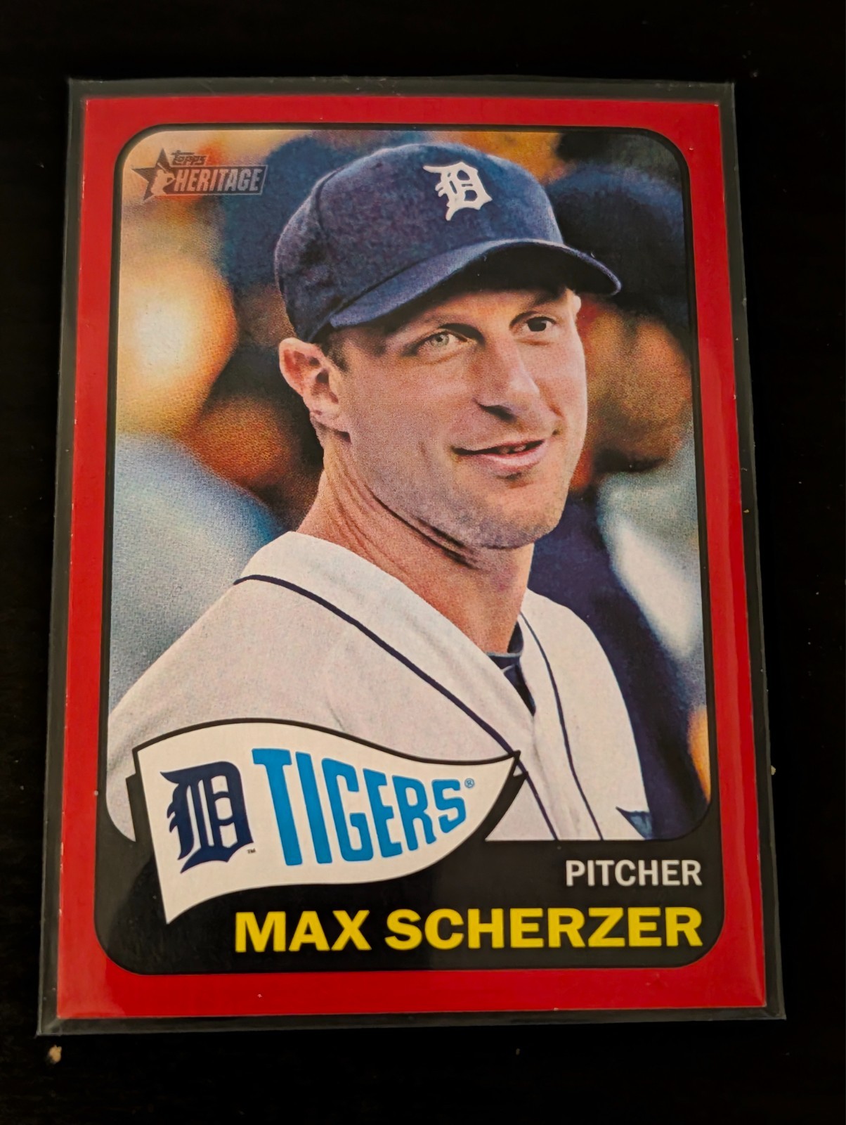 2014 Topps Heritage Max Scherzer #493 Target RED Border Retail