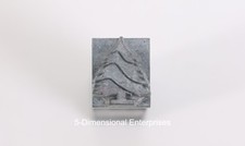 Vintage KINGSLEY Hot Foil Stamp Machine Emblem Die - CHRISTMAS TREE -  1/4" Type