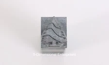 Vintage KINGSLEY Hot Foil Stamp Machine Emblem Die - CHRISTMAS TREE -  1/4" Type