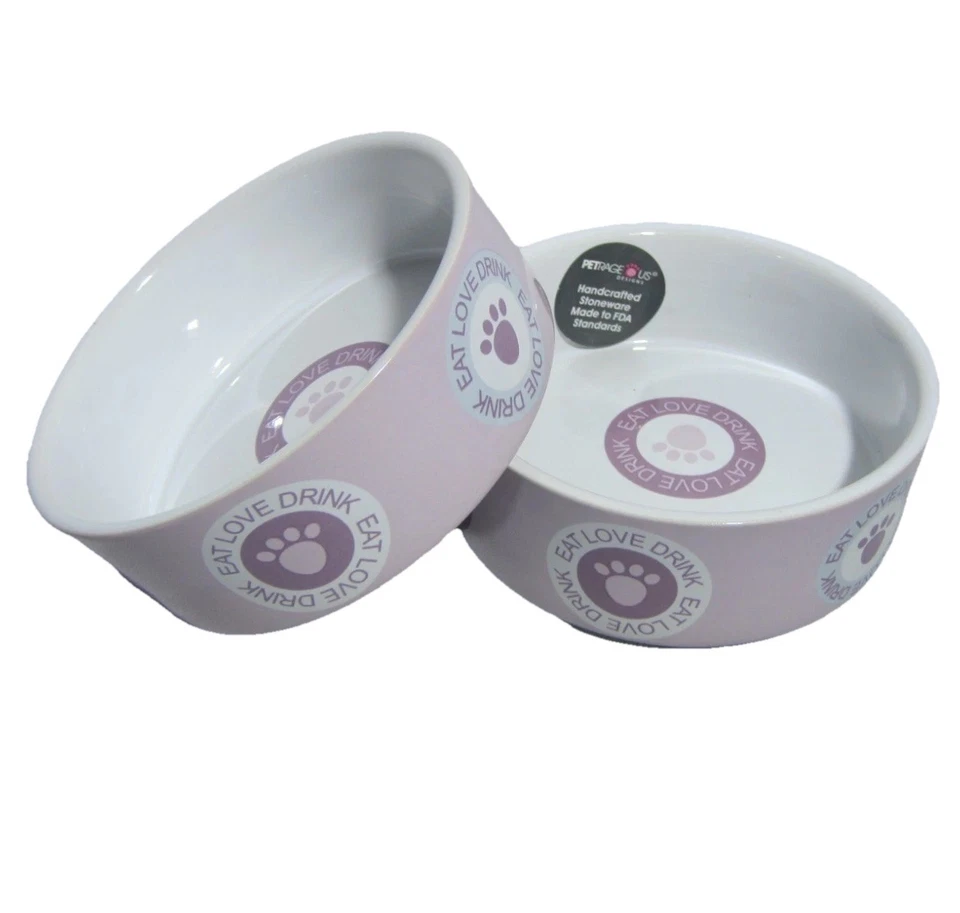 Petrageous Designs маленький керамический ешьте любовь напиток 5 «x 1,75» синий розовый 12068 - Изображение 2 из 4