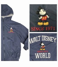 Vintage Medium Boys Walt Disney World Kids Mickey Mouse Navy Jacket Y2K 0081