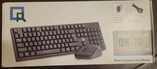 QR-70 USB Wired Keyboard & Optical Mouse Black, USB 802.11n WiFi Adapter