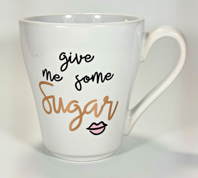 Tri-Coastal Mug Cup Large Coffee/Tea Give Me Some Sugar XOXO White Ceramic