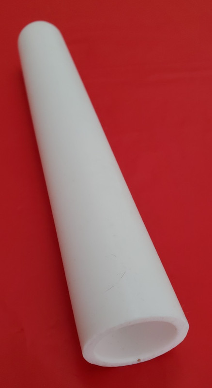 Teflon tube 1.75 inch diameter 1.35 id x 12 length PTFE plastic round stock 12L