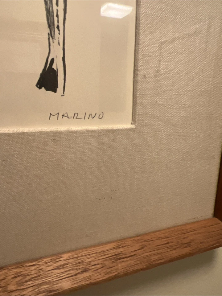 MCM Signed, Framed “Cavalier Sur Fond Gris” By Italian Artist Marino Marini - Image 4 of 4