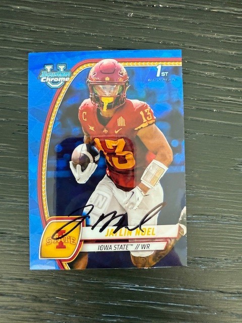 2024 Bowman Chrome U Iowa State Jaylin Noel Signed ROOKIE Card AUTO