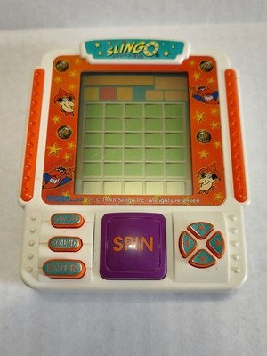 SLINGO Tiger Handheld Electronic LCD Game (TESTED) Slots Bingo Vintage 1998 GUC