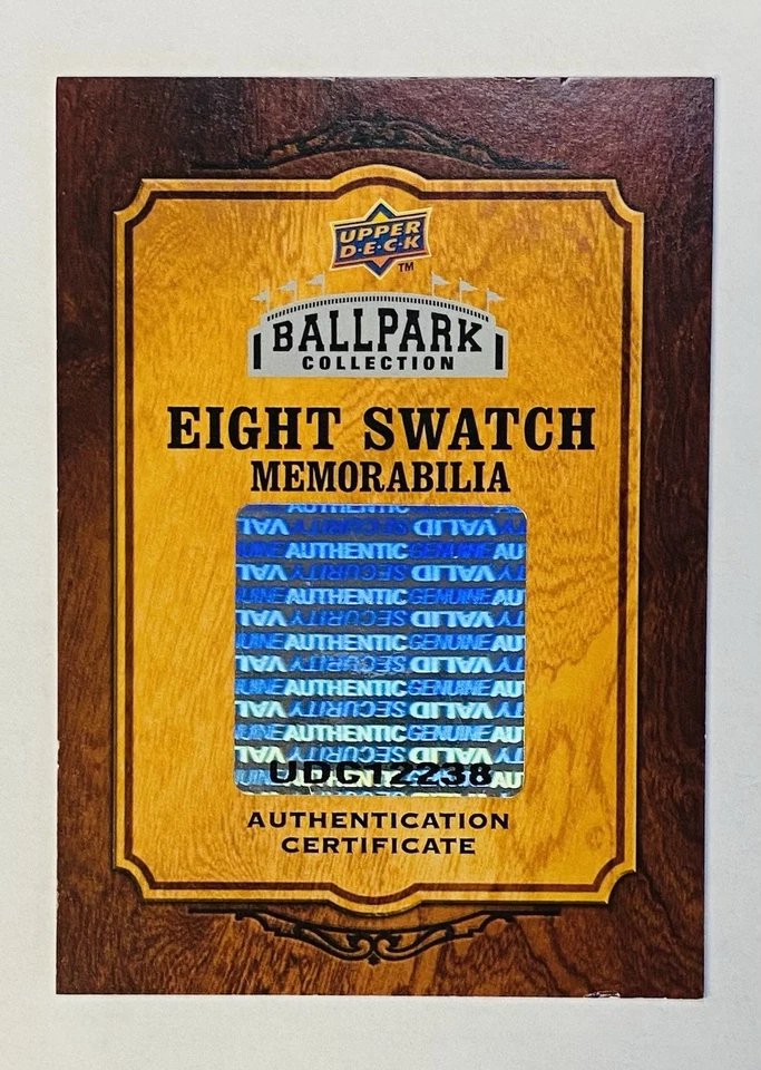 2008 UD Ballpark Collection Eight Swatch Memorabilia Thomas Pujols Giambi & More - Image 3 of 4