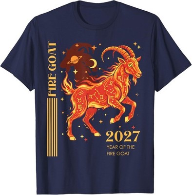 Year of the Fire Goat 2027 Zodiac Celestial Chinese Lunar T-Shirt