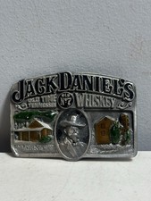 JACK DANIELS OLD TIME TENNESSEE WHISKEY BELT BUCKLE VTG. 1989 ARROYO GRANDE