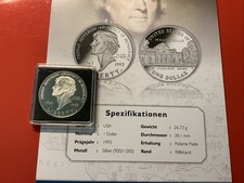 USA 1 Dollar 1993 Silber PP -250. Geburtstag Thomas Jefferson (11)