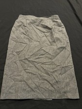 Vtg Michele USA Made Womens 13/14Gray Wool Pencil Skirt Lined B12