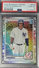 Jasson Dominguez 2020 Bowman Chrome 1st Mega Box RC PSA 10