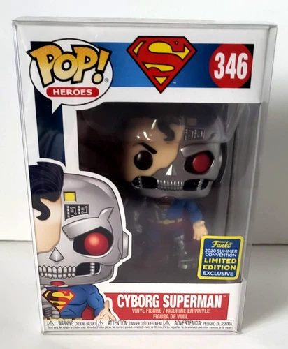 Funko POP! Heroes CYBORG SUPERMAN #346 - Summer Convention Exclusive w/Protector