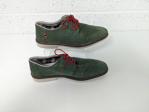 Rieker Suede Derby Shoes Green - EUR 45 / UK 11 - Picture 2 of 10