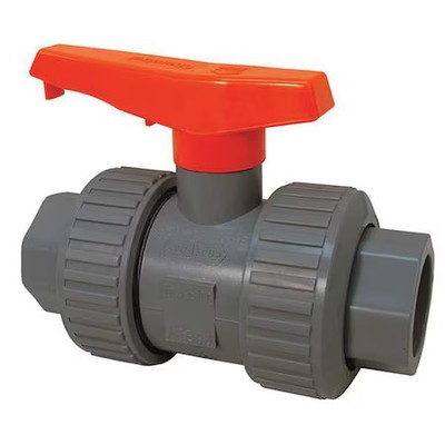 Chemtrol Ma930u6 1/2'' Socket X Thread Pvc Ball Valve Inline True Union