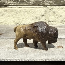 Vintage Antique Celluloid Bison Buffalo Toy Plastic Figure Blow Mold Viscoloid
