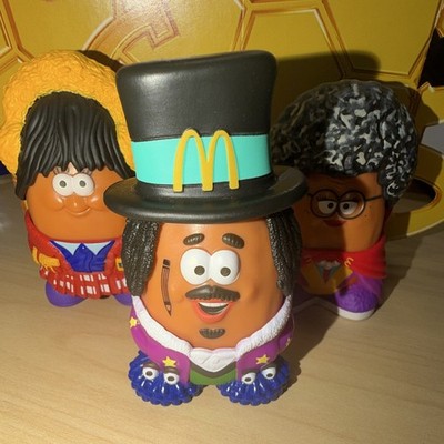 McDonald's Happy Meal Character Figures Toys Lot of 3 w/ ''M'' Logo Top Hat