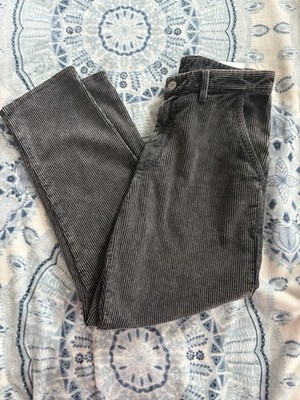 ZARA black carrot fit corduroy trousers Sz 29 Unisex