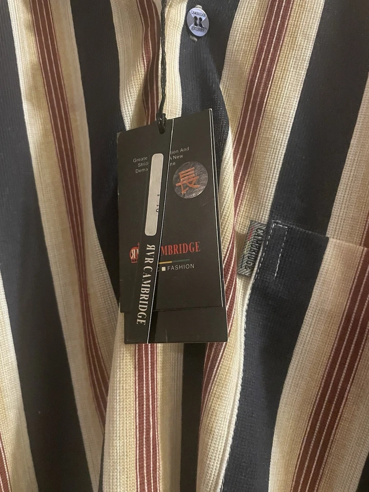 Vintage Cambridge  Shirt Mens Oxford Multicolor  Long Sleeve Medium NWT - Image 3 of 3