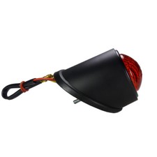 Motorradrücklicht rund LED Fender Brems und Rücklicht Classic Style schwarz rot