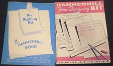 Hammermill Form Design & Working Kit, Salesman Sample,Paper,Stationary,Lot of 2