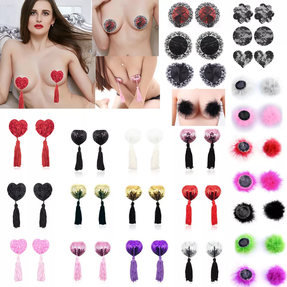 Sexy Women Heart-shaped Stickers Breast Bra Nipple Cover Pasties Self  Adhesive