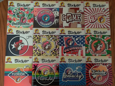 Bucees Decals 12 Pack Multistate