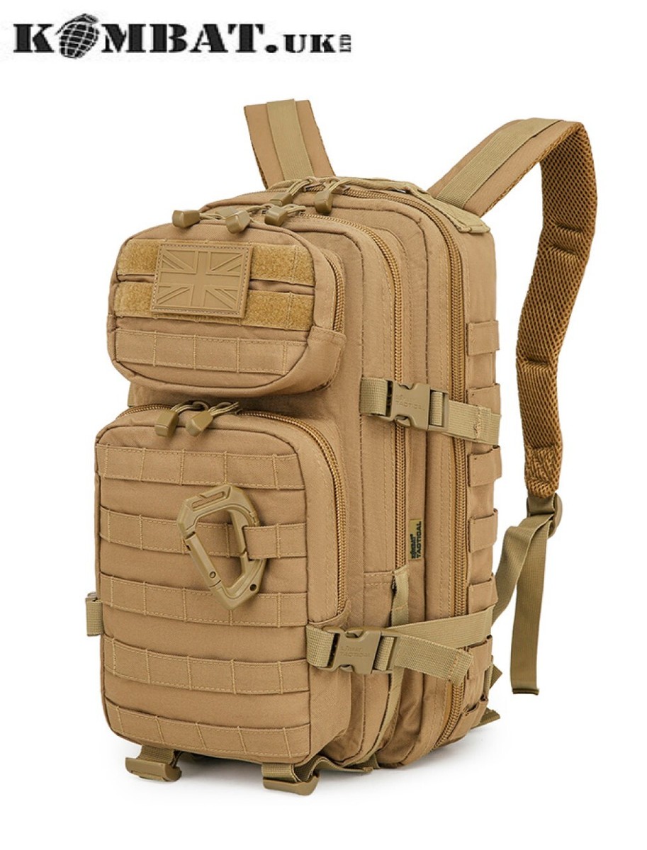 Kombat UK Molle 28L Daysack Rucksack Small Tactical Army Assault Pack Coyote