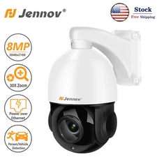 JENNOV 4K PTZ PoE Security Camera with 20X Optical Zoom 360° 328ft Night Vision