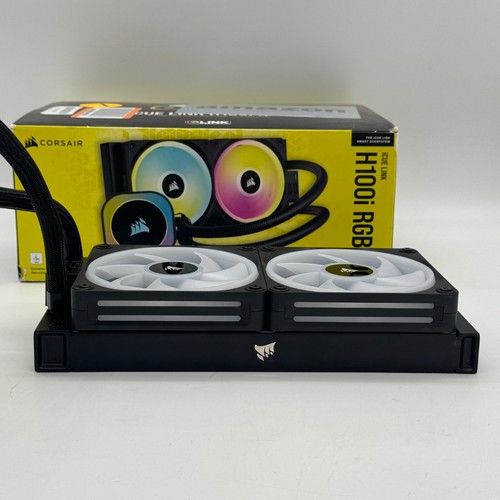 CORSAIR iCUE Link H100i RGB Liquid CPU Cooler 240mm AIO CW-9061001-WW Black. - Afbeelding 2 van 13