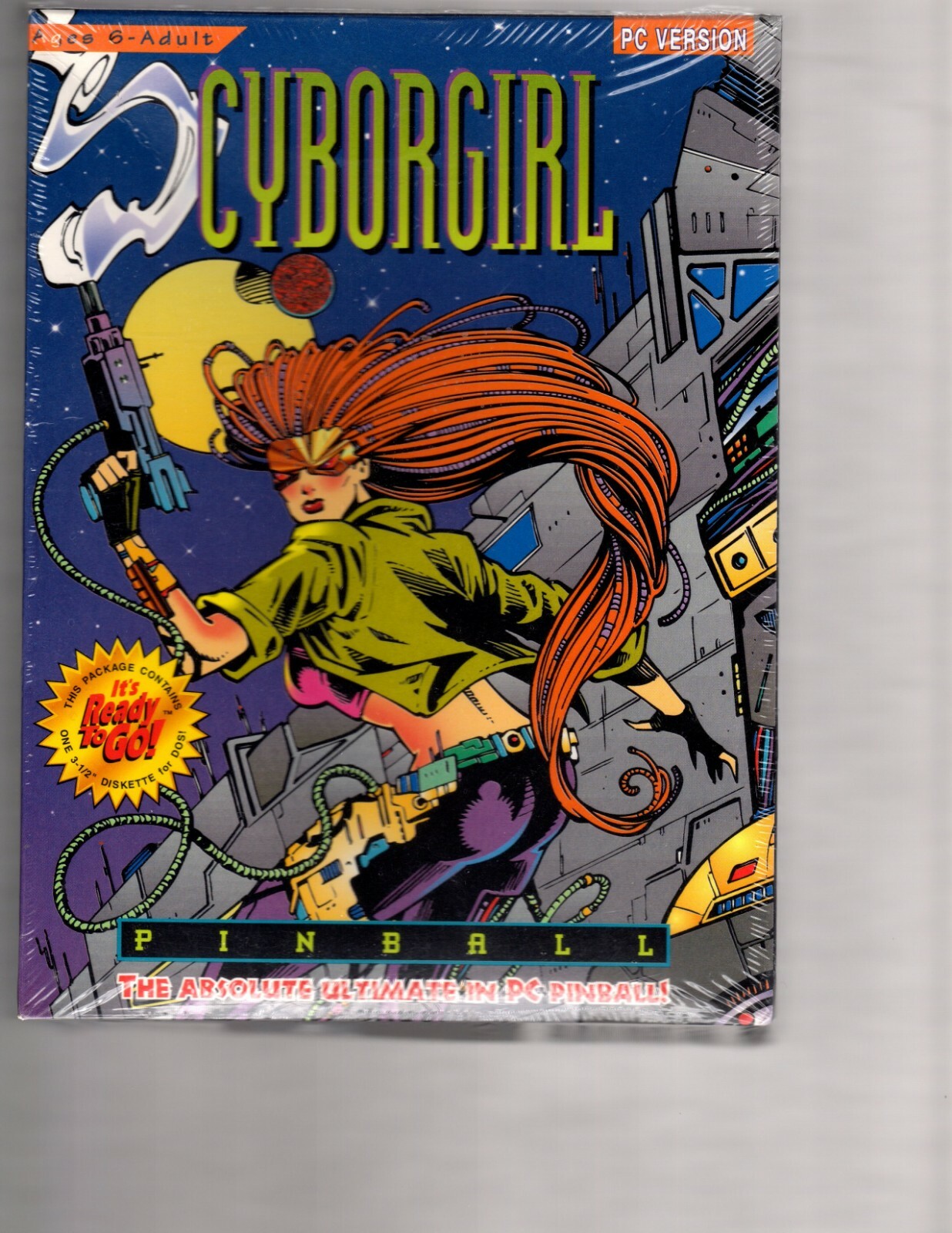 SEALED 1994 CYBORGIRL PC PINBALL PC Version IBM 3.5 Diskette B&N ...