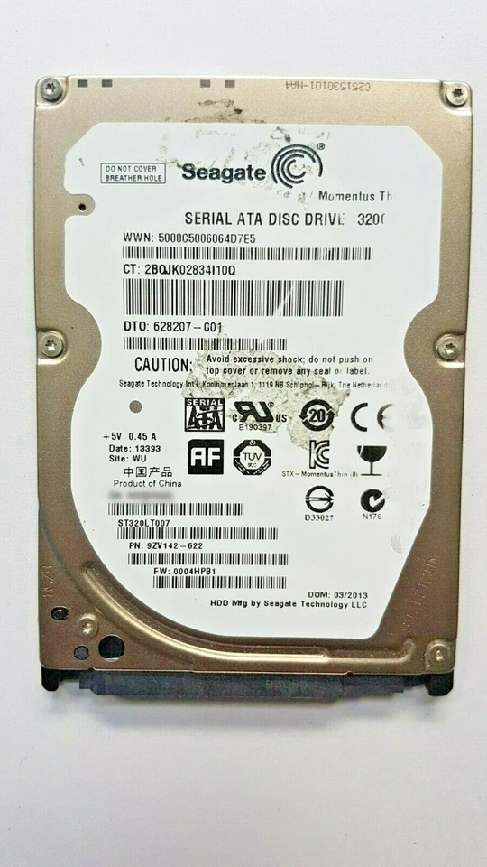 320 GB SATA Seagate Momentus Thin 7200rpm 3Gb/s ST320LT007 2,5" Festplatte