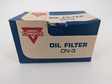 NOS Vintage Conoco Oil Filter In Box CN-3 Shop Garage Man Cave Gas Oil