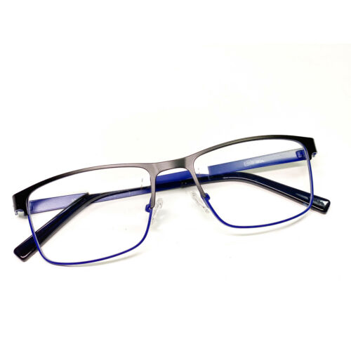 leichte Lesebrille Herren Brille aus Metall schwarz blau +1,0 bis +5,0 Neu - Afbeelding 1 van 5