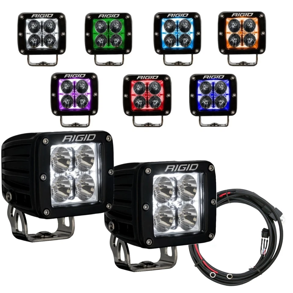 Kit de luces LED RGBW de brillo rígido + cápsula montaje de pilar A para Ford F250 F350 17-22 Foto 2 de 4