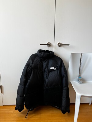 NIKE x SACAI Nike Sports Loose Splicing hooded Down Jacket Black Men's L