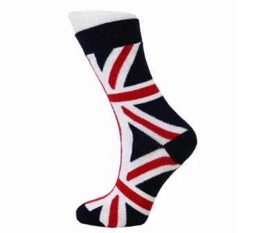 Union Jack British UK Flag Calf Men's Novelty Fun Gift Socks