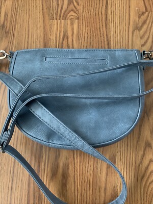 Jewell by Thirty-One Half Moon Crossbody x x Blue Distressed Pebble  NWOT