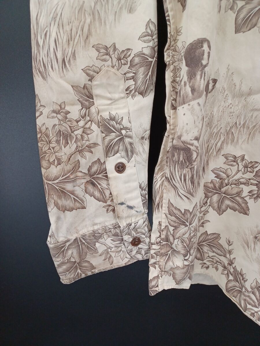 Vintage 90s Ralph Lauren Polo Marlowe Hunting Dogs Print Vintage 90s Ralph Lauren Polo Marlowe Hunting Dogs Print