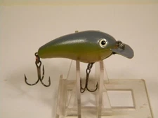 Vintage Mister Twister Shallow Grey weighted rattle crankbait lure  