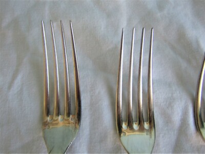 6 Fourchettes table métal argenté CHRISTOFLE modèle