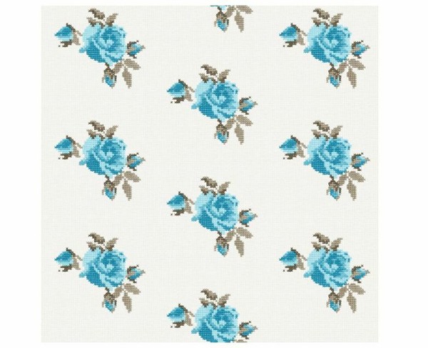 Rasch Textil Tapete Vlies Pretty Nostalgic 138146 Beige TüRkis Stylisch Blume-image