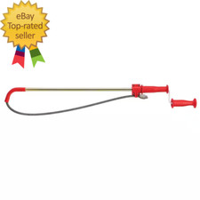 K-3 Ultra Flexible Toilet Auger with Unclogging 3 Ft. Snake and Integrated Bul